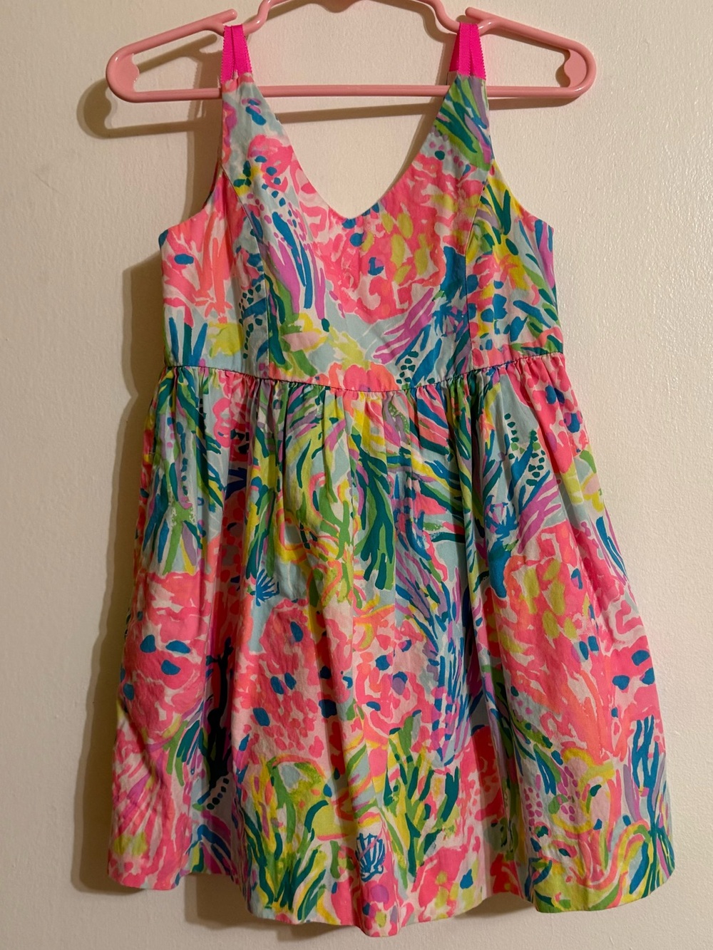 Lilly Pulitzer Dress Pink Multicolor Floral Sundress for Kids